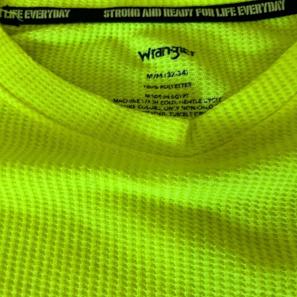 Men’s Wrangler Lime Green Thermal - Picture 6 of 6